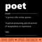 Poet Definition Funny for Poet Drama Poetry Poems - Digital PNG Downloads - Easy To Print And User Friendly Designs