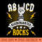 Kindergarten Rocks ABCD Preschool Rockmusic Kindergarden - Clipart PNG - Stunning Sublimation Graphics