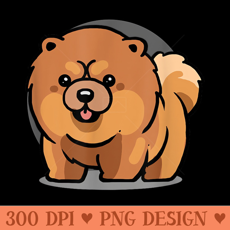 Chibi Chow Chow Cute Dog Puppy Pet Dog Chow Chow Lover - PNG Art Files - Trendsetting And Modern Collections