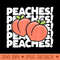 Peaches Kawaii Cartoon Retro 70s Cute Summer Fruit Vintage - PNG clipart download - Versatile And Customizable Designs