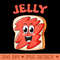 Peanut Butter Jelly Kawaii PBJ Matching Strawberry Jam - Digital PNG Artwork - Perfect for Sublimation Mastery