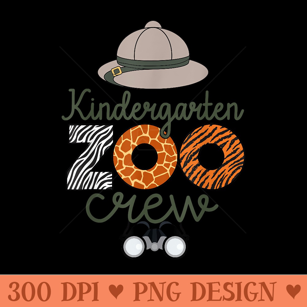 Kindergarten Zoo Crew Matching Teacher Students School - Vector PNG download - Perfect for Sublimation Art
