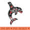 Pacific Northwest Haida Orca Killer Whale - Clipart PNG - Perfect for Creative Projects