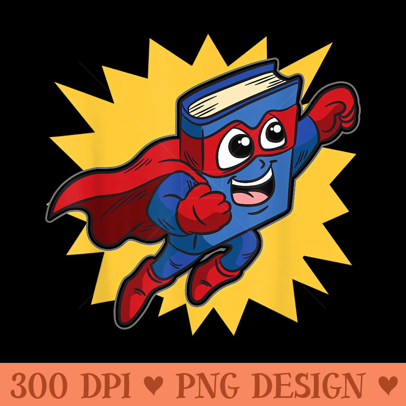 Super Hero Book For Kindergarten Who Read And Write - PNG image download - Perfect for Sublimation Mastery