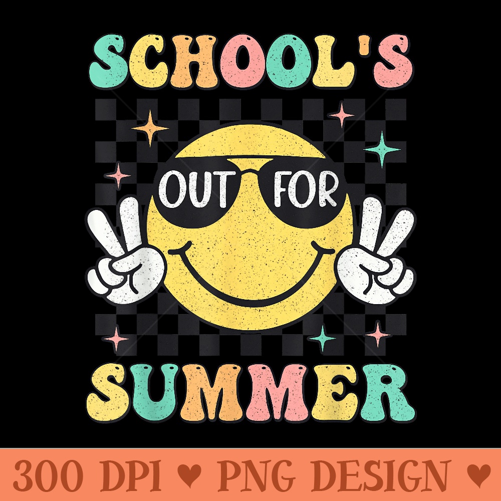 Last Day Of School Retro SchoolsOut For Summer Teacher - PNG Download - Premium Quality PNG Artwork