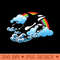 Killer Orca Whale Family Jumping Rainbow Funny - PNG graphics - High Resolution And Print Ready Designs