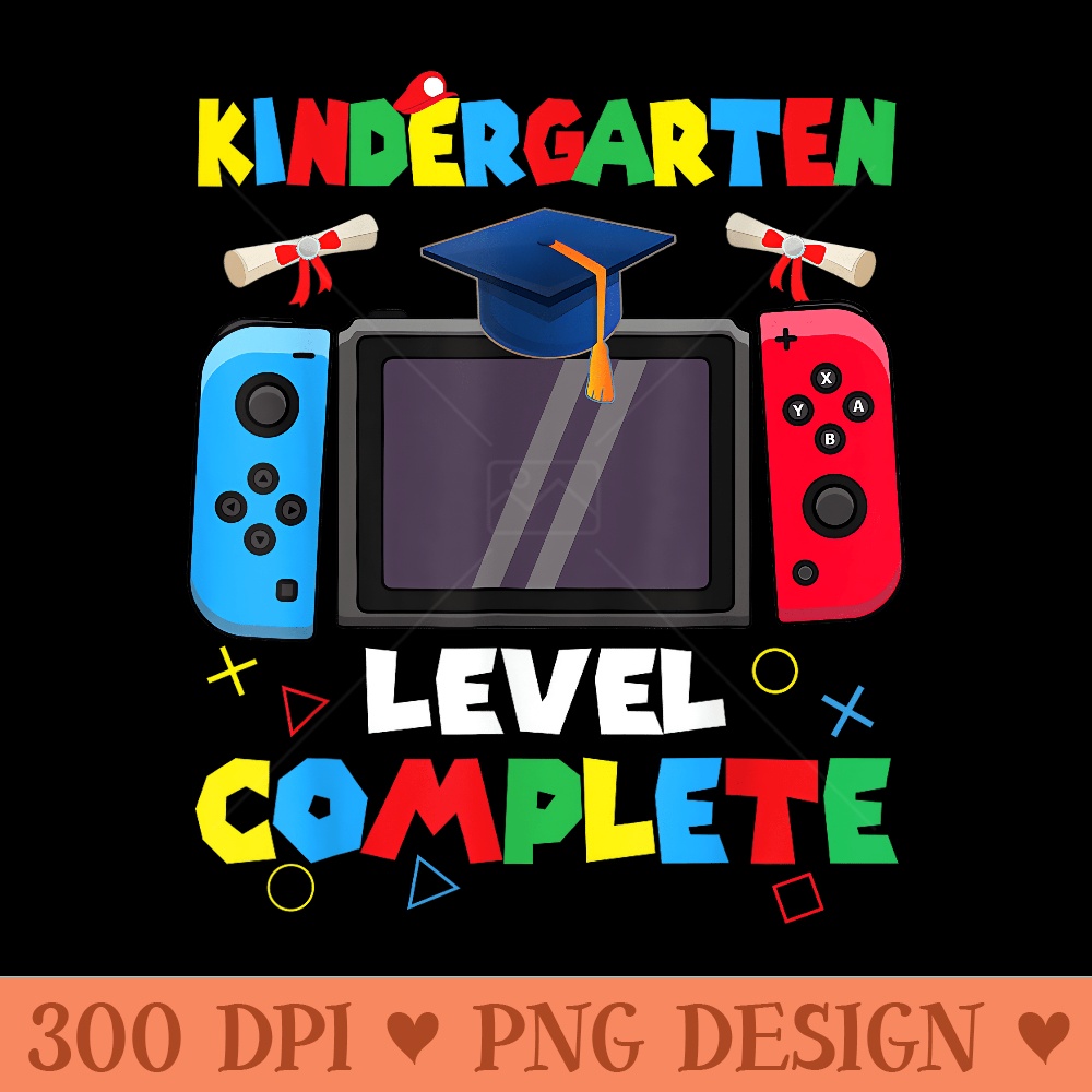 Kindergarten Level Complete Graduation Class of 2024 Gamer - PNG image download - Revolutionize Your Designs