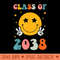 Class of 2038 Grow With Me Back To School Retro Smile Face - High Resolution PNG image download - Perfect for Sublimation Mastery