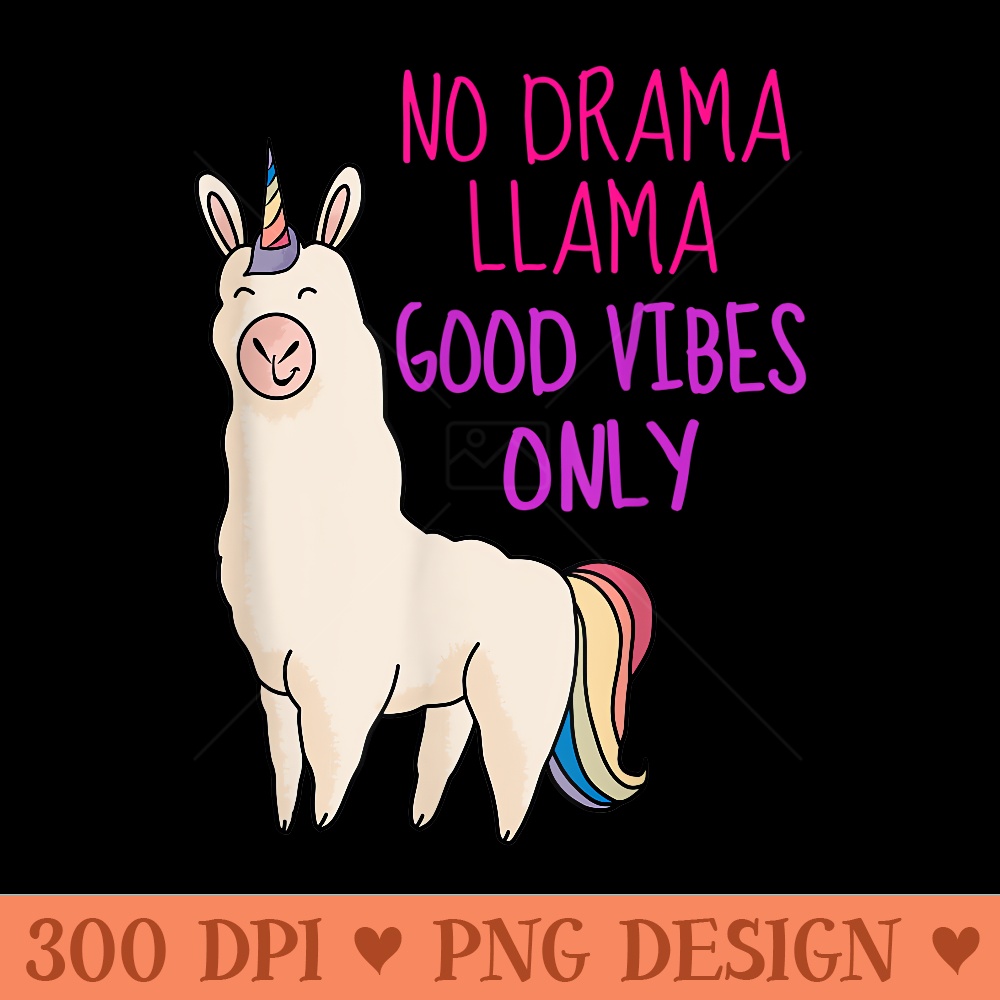 Rainbow Llama Love Unicorn Girls ns - PNG Design Files - Lifetime Access To Purchased Files