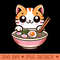 Ramen Cat Kawaii Anime Cat Ramen Lover Sweet - Trendy PNG Designs - High Resolution And Print Ready Designs