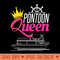 s Pontoon Queen Funny Pontoon Boat Pontooning Party Boat - PNG Art Files - Unique And Exclusive Designs