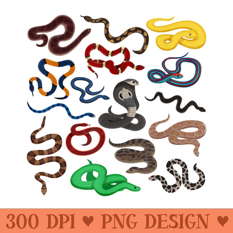 Snake Lover Poison Serpent Venomous Reptile Animal Lover - Printable PNG Images - Perfect for Sublimation Mastery
