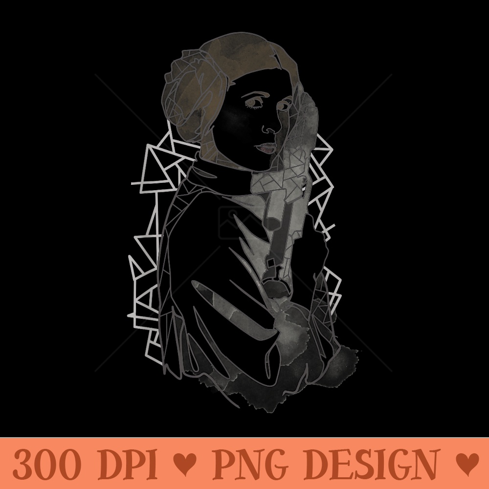 Star Wars Princess Leia Geometric Line Drawing T - PNG clipart download - Perfect for Sublimation Art