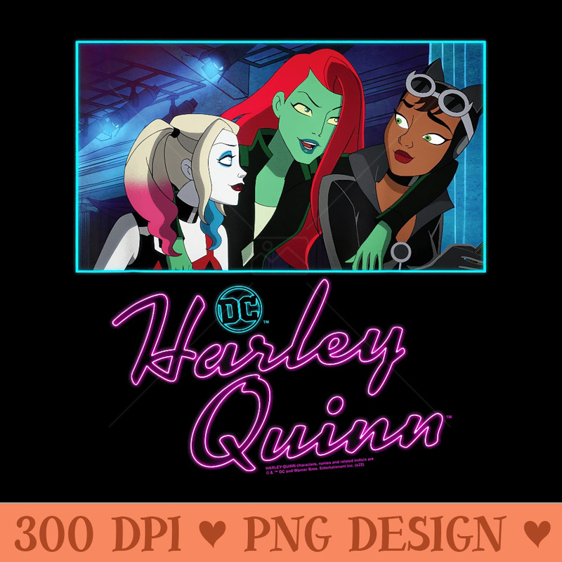 Harley Quinn Poison Ivy and Catwoman, Friends Forever - Design PNG template - Spice Up Your Sublimation Projects