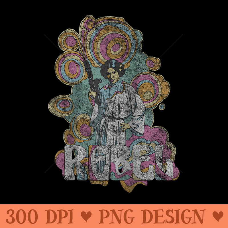 Star Wars Princess Leia Retro Rebel Raglan Baseball - PNG Clipart - Create with Confidence