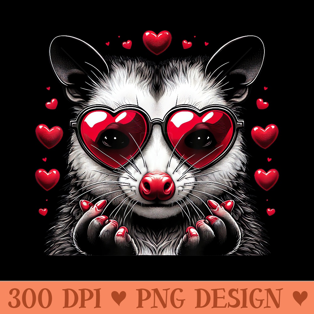 Heart Sign Hand Opossum Mens s Possum Valentine - PNG Clipart - Revolutionize Your Designs