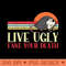 Live Ugly Fake Your Death Opossum Sunset Retro Possum - High Resolution PNG download - High Resolution And Print Ready Designs