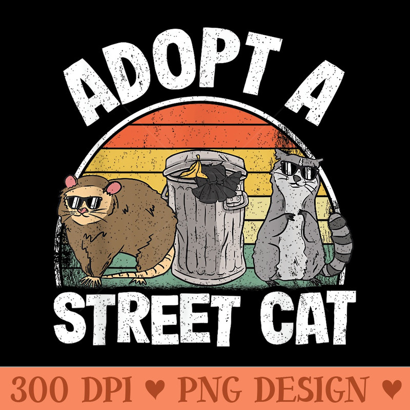 Adopt A Street Cat Possum Opossum Raccoon - PNG download with transparent background - Revolutionize Your Designs