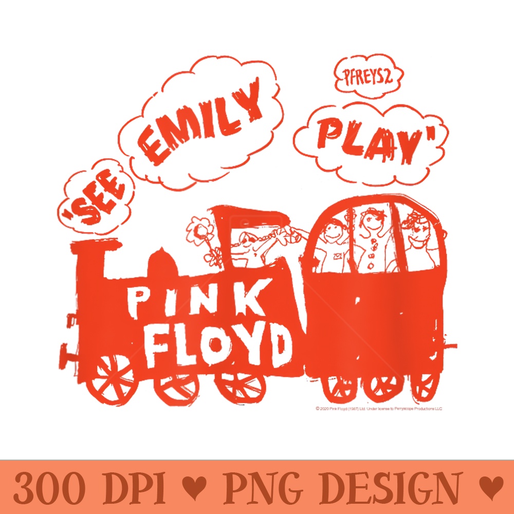 Pink Floyd See Emily Play - Sublimation PNG Designs - Enhance Your Apparel