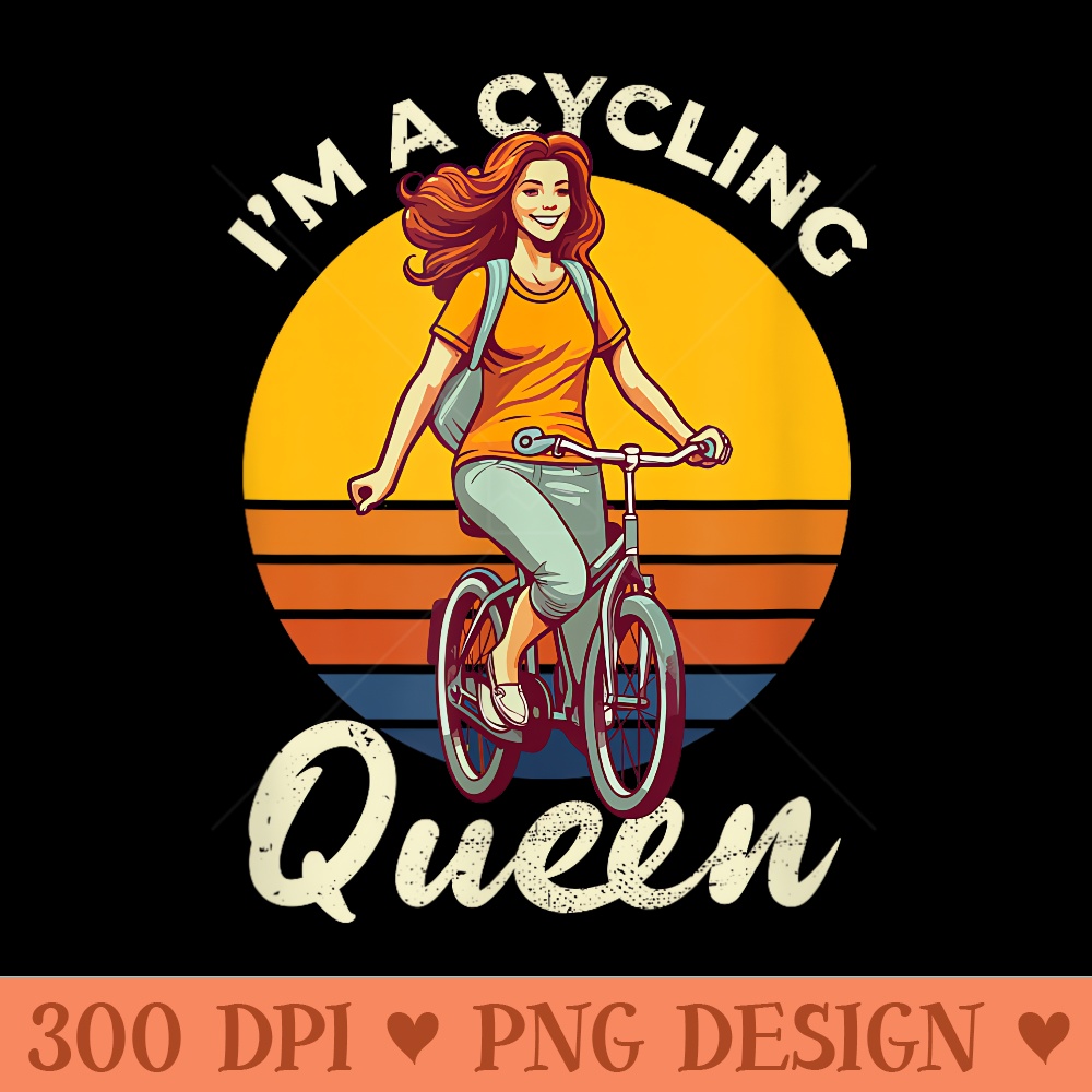 Cycling Queen Bicycle, Bike, Cycling Girls - Mug Sublimation PNG - Transform Your Sublimation Creations