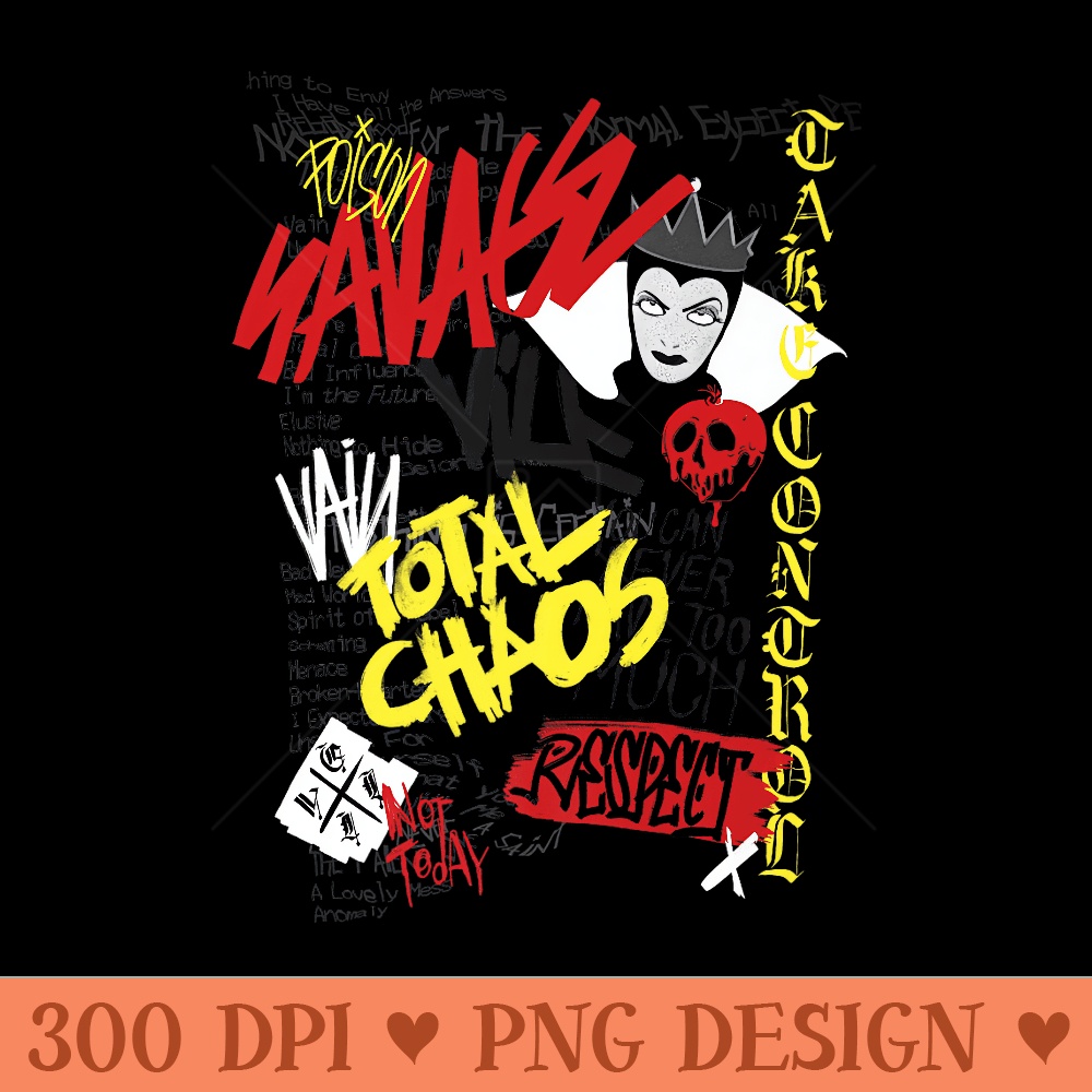 Disney Villains Evil Queen Poison Apple Savage Mashup Premium - PNG download for graphic design - Instant Access To Downloadable Files