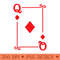 Playing Cards Queen Diamonds Card Queen Card - PNG Download - Lifetime Access To Purchased Files
