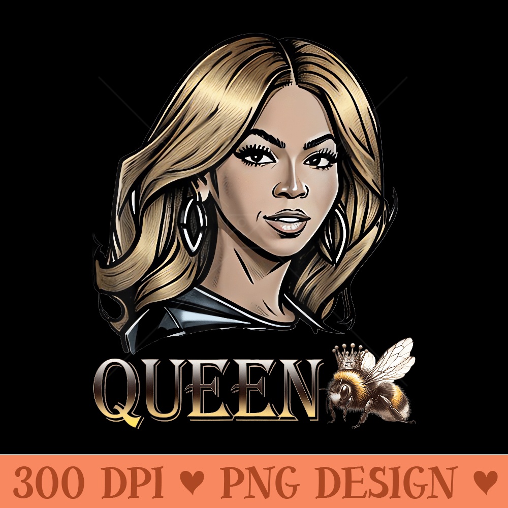 Queen B, Honey Bee, Bumble B - Printable PNG Graphics - Limited Edition And Exclusive Designs
