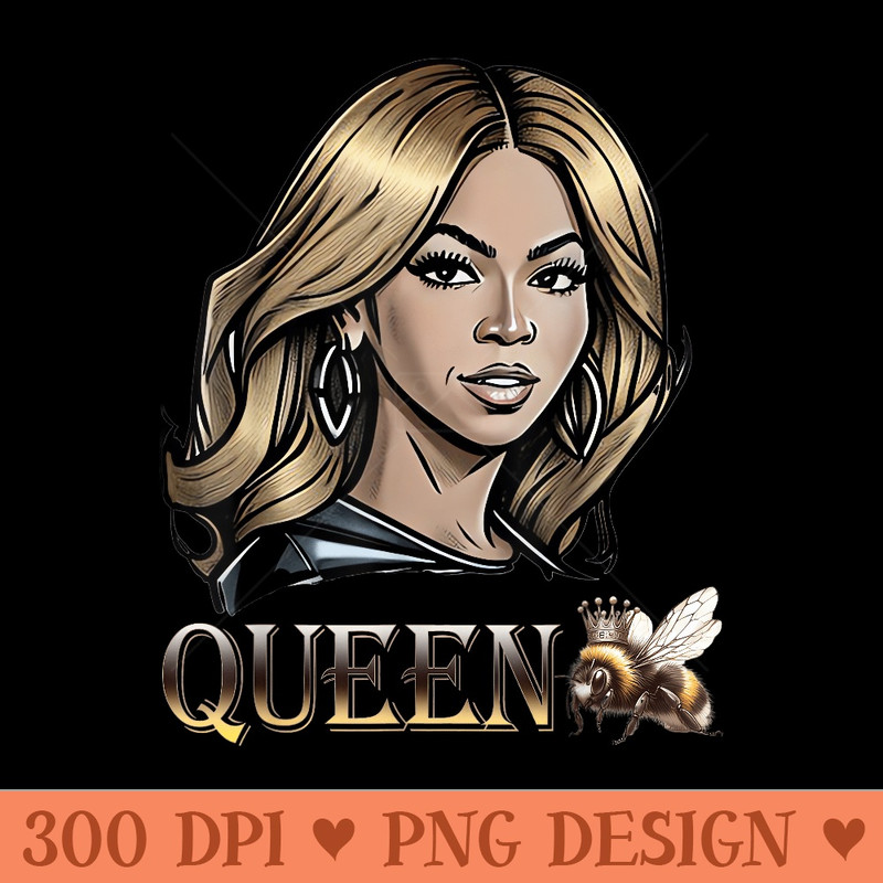 Queen B, Honey Bee, Bumble B - Printable PNG Graphics - Limited Edition And Exclusive Designs