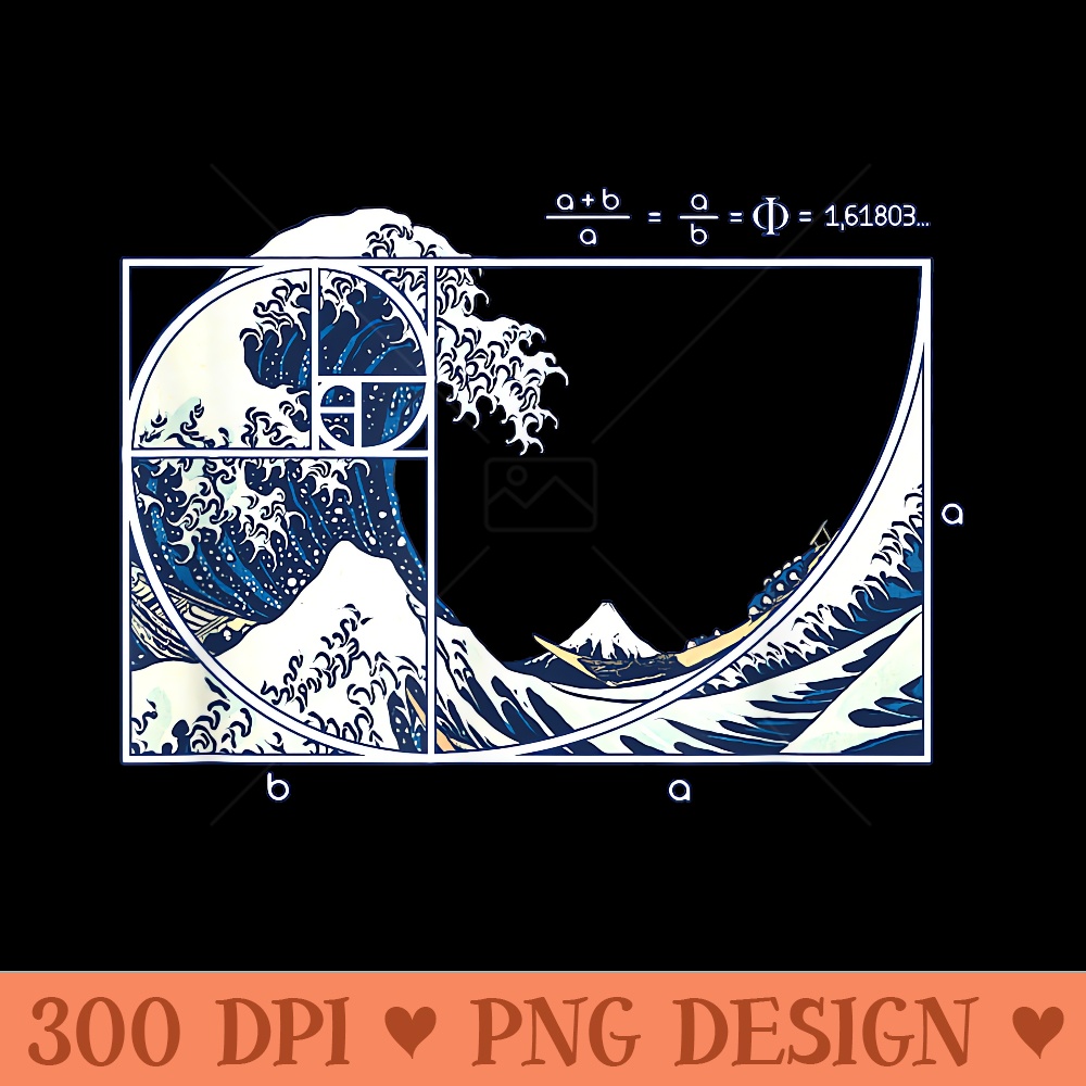The Great Fibonacci Wave - PNG download - Limited Edition And Exclusive Designs