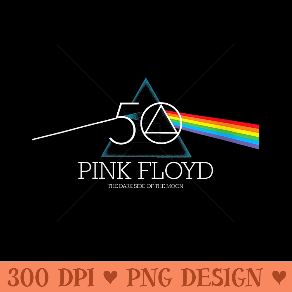 s Pink Floyd The Dark Side of The Moon 50th Anniversary Prism - High Resolution PNG Designs - Quick And Seamless Download Process
