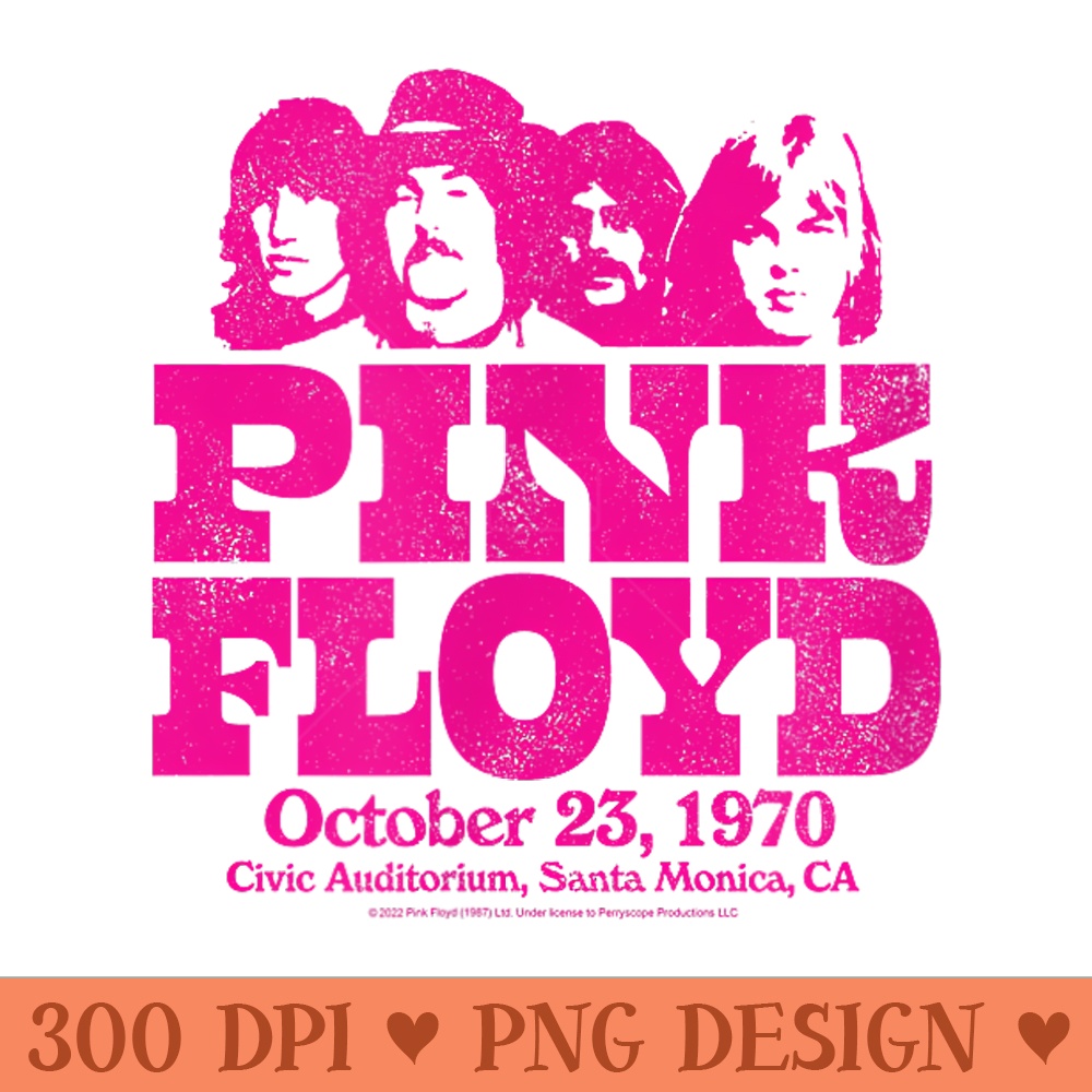 Pink Floyd Santa Monica Civic Auditorium - PNG clipart download - Instant Access To Downloadable Files