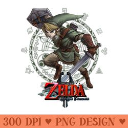 zelda twilight princess link action pose logo - png download with transparent background