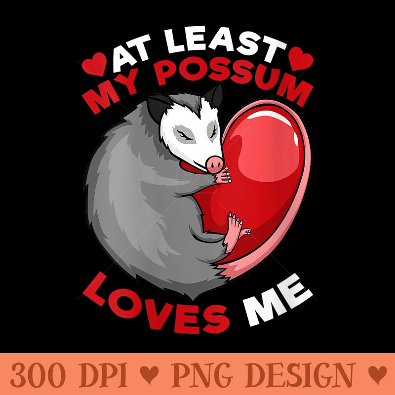 s Possum Love Red Valentine Heart Opossum Lovers Possum - Modern PNG designs - Perfect for Creative Projects