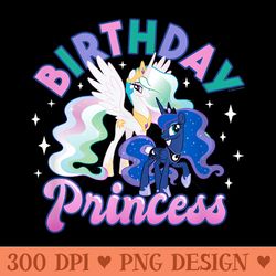 my little pony birthday princess celestia and luna - high resolution png designs