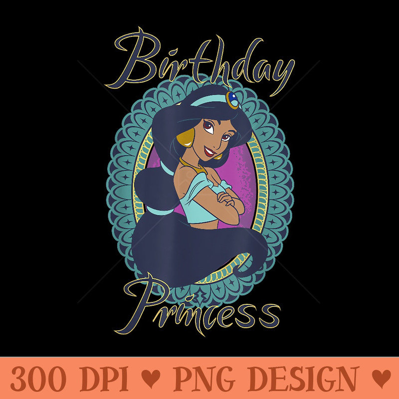 Disney Aladdin Jasmine Birthday Princess - PNG download for graphic design - Perfect for Personalization