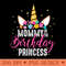 Mommy Of The Birthday Princess Mother Girl Unicorn Birthday - PNG download with transparent background - High Resolution And Print Ready Designs