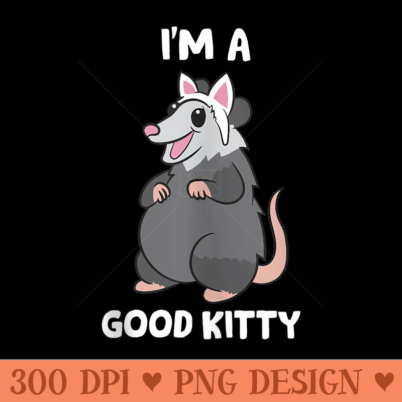 Possum Im a Good Kitty Possum Meme Opossum - PNG Download - Transform Your Sublimation Creations