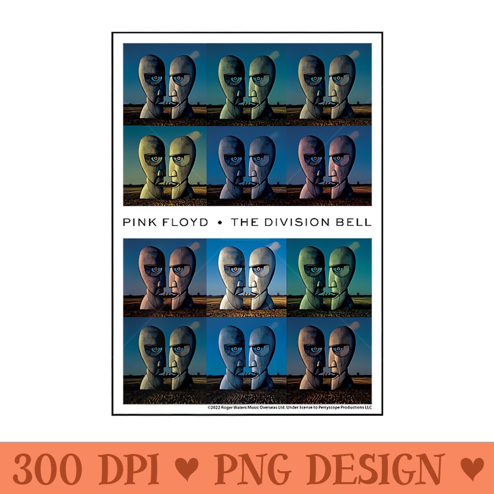 Pink Floyd The Division Bell Grid Premium - High Resolution PNG Designs - Quick And Seamless Download Process