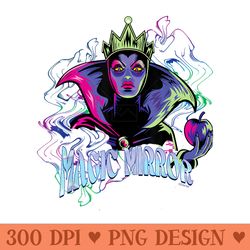 disney villains evil queen magic mirror illustrated - mug sublimation png
