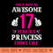 17th Girl Birthday 17 Year Old Girl Princess - Ready To Print PNG Designs - Versatile And Customizable Designs