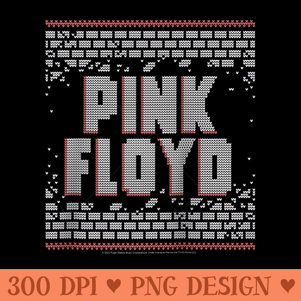 Pink Floyd The Wall Ugly Christmas Pattern Raglan Baseball - High Resolution PNG image download - Premium Quality PNG Artwork