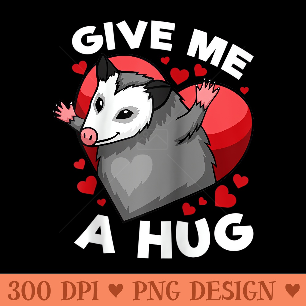 Cute Baby Possum Love Red Valentine Heart Opossum Lover Raglan Baseball - High Quality PNG download - Transform Your Sublimation Creations