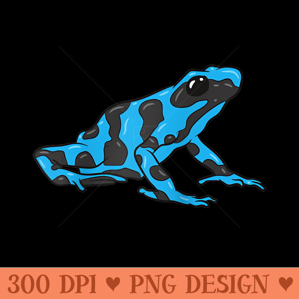 Blue Poison Dart Frog Jungle Exotic Animal Dendrobatidae Raglan Baseball - High Quality PNG files - Unique And Exclusive Designs
