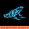 Blue Poison Dart Frog Jungle Exotic Animal Dendrobatidae Raglan Baseball - High Quality PNG files - Unique And Exclusive Designs