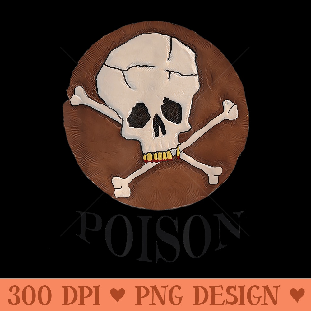Poison Skull and Bones - Trendy PNG Designs - Perfect for Sublimation Mastery
