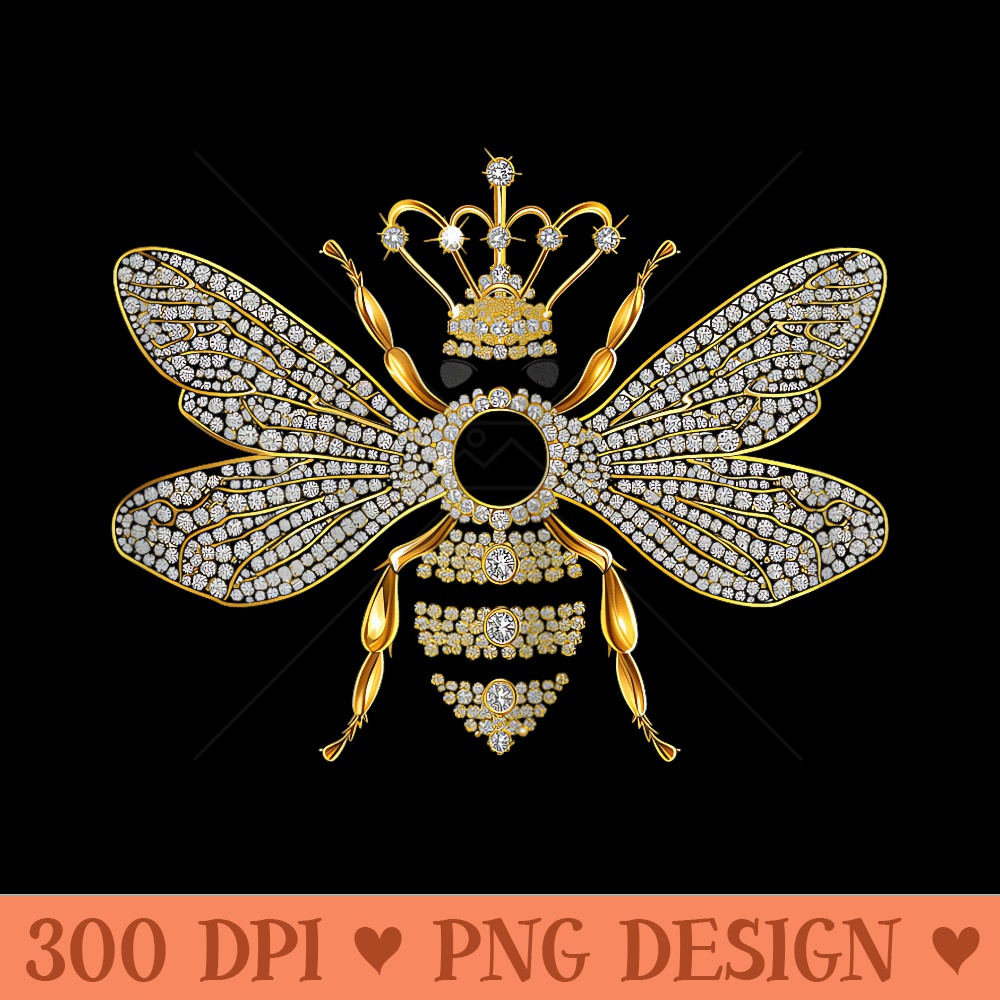 Queen Bee Jewelry Jewels Cute Beekeeping Beekeeper - High Resolution PNG download - Limited Edition And Exclusive Designs