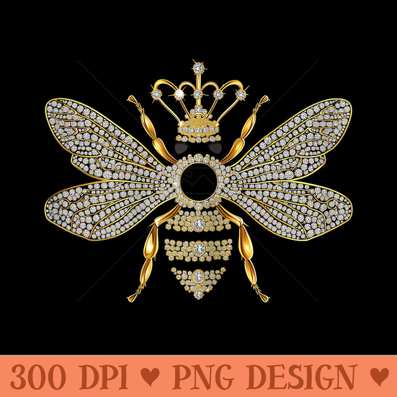 Queen Bee Jewelry Jewels Cute Beekeeping Beekeeper - High Resolution PNG download - Limited Edition And Exclusive Designs