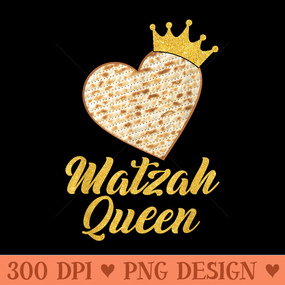Matzah Queen Crown Heart Jewish Passover Pesach Holiday - Unique Sublimation PNG Download - Perfect for Sublimation Mastery