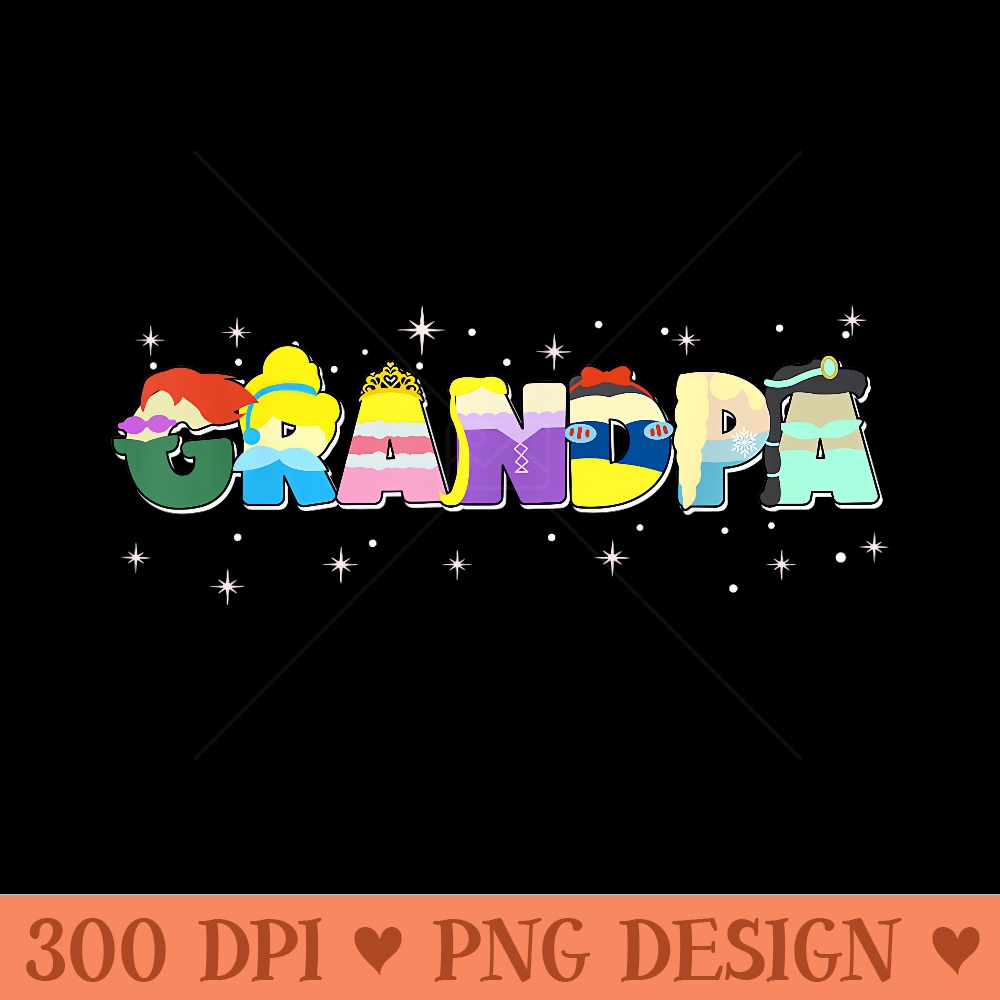 Grandpa Of The Birthday Princess Girl Family Matching - Transparent PNG download - Versatile And Customizable Designs