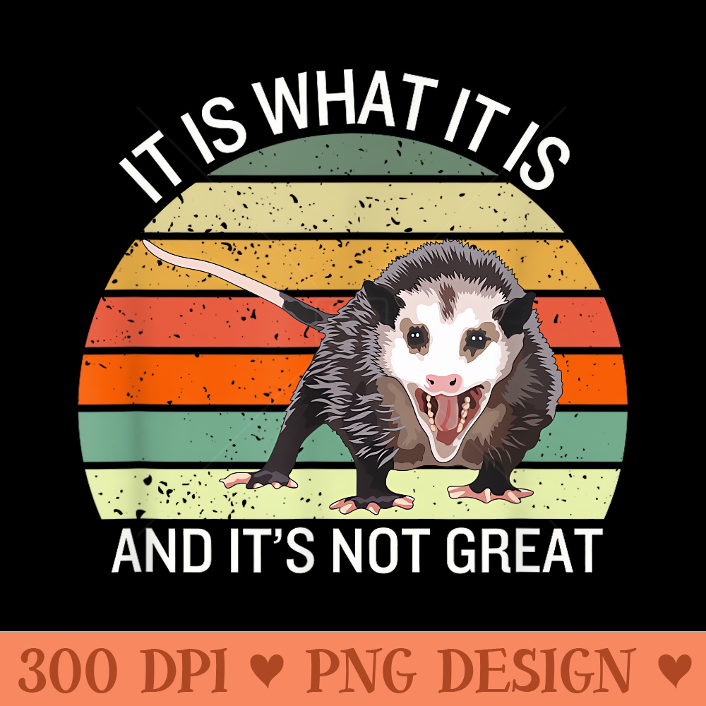 It is what it is And its not great, Awesome Possum, Opossum - High Resolution PNG Designs - Stunning Sublimation Graphics